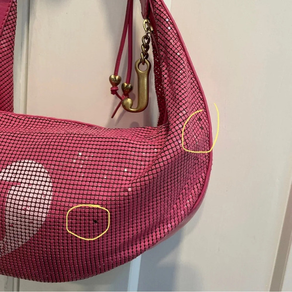 Vintage Juicy Couture mesh/chainmail graffiti VIVA LA JUICY Rare shoulder hobo - Picture 3 of 15